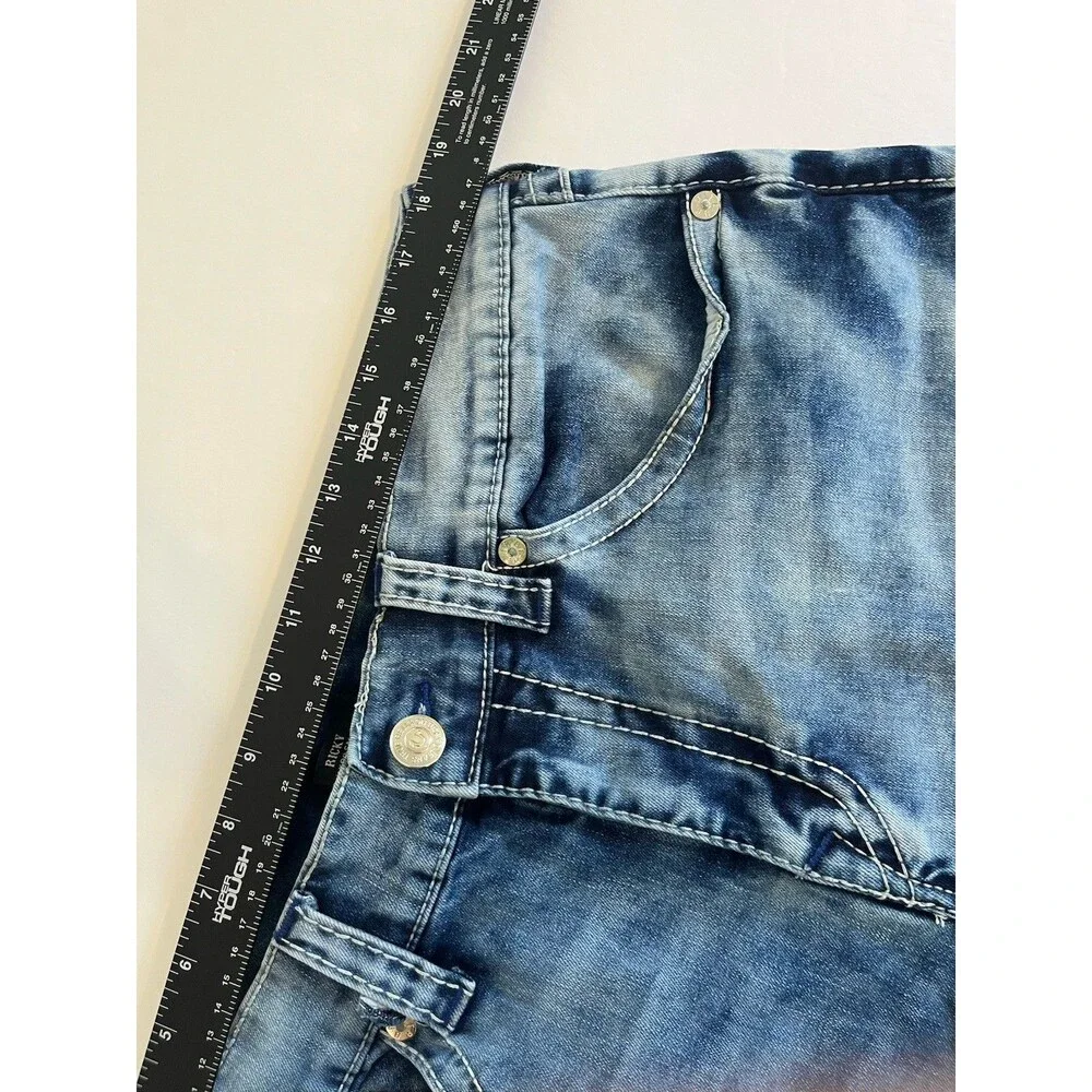 Men's Blue Washed Denim Shorts